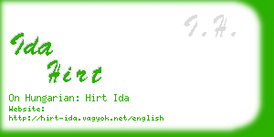 ida hirt business card